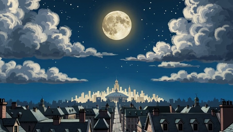 A group of silhouetted anthropomorphic characters stands against a full moon before revealing themselves as a black cat in a suit, an armored cat, and a pink platypus facing off against a snake, demon, and giant foot.